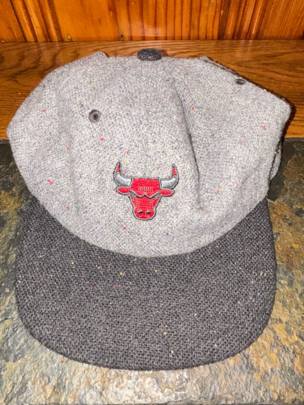 Chicago Bulls Wool Snapback Hat - Gray & Black